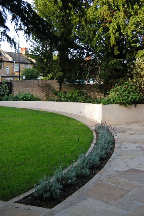 Lavender bordering the lawn